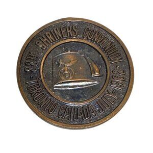 88th Shriners Convention Commemorative Coin Token Toronto Canada July 1962